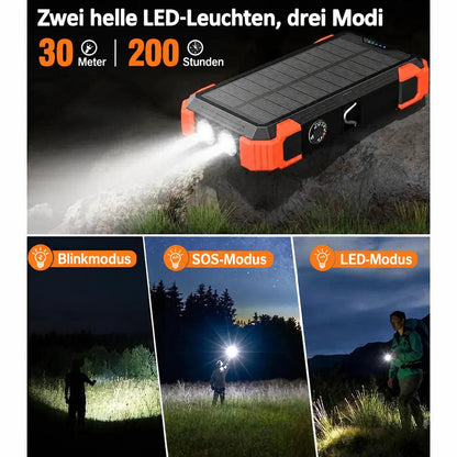 Zwei helle LED-Leuchten, drei Modi