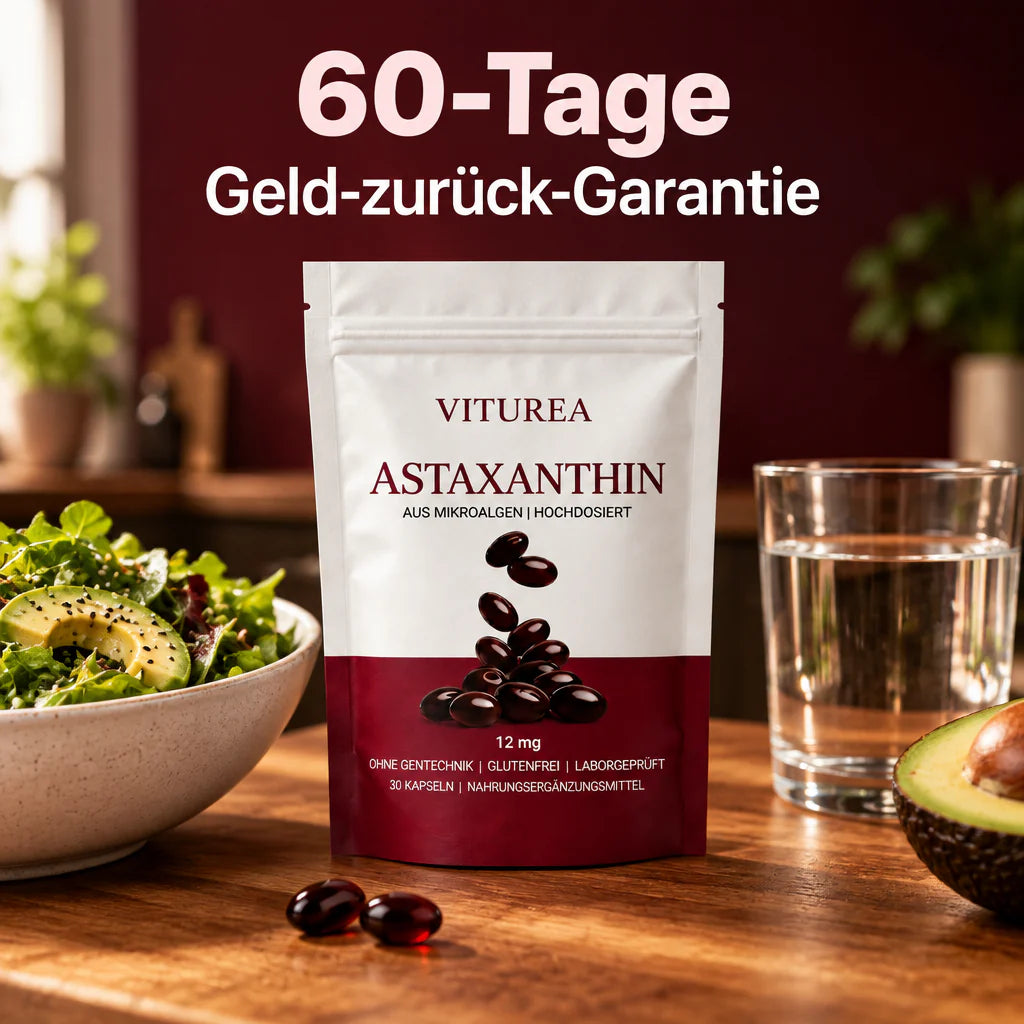 60 Tage Geld-zurück-Garantie auf Viturea Astaxanthin