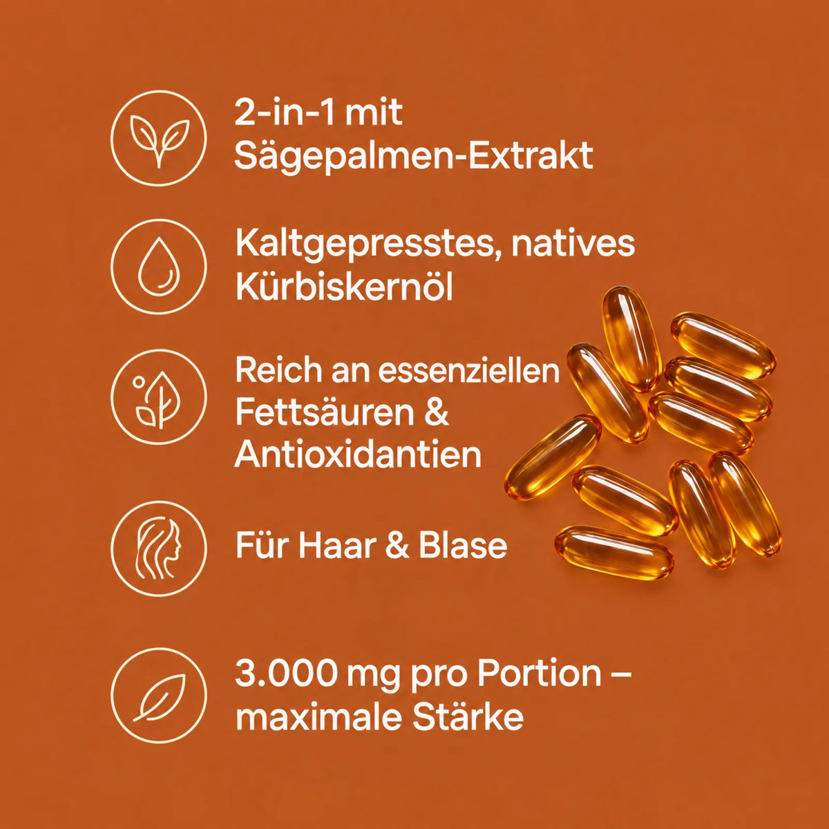 2-in-1 mit Sägepalmen-Extrakt, 3.000 mg pro Portion