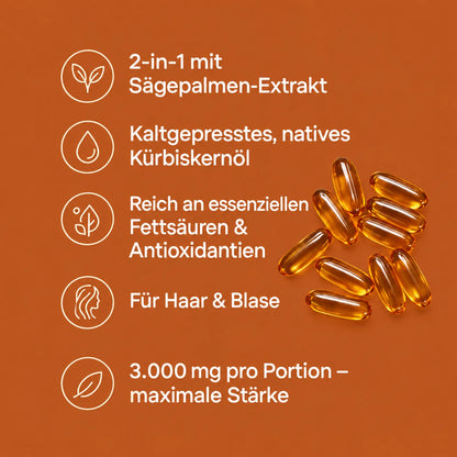 2-in-1 mit Sägepalmen-Extrakt, 3.000 mg pro Portion